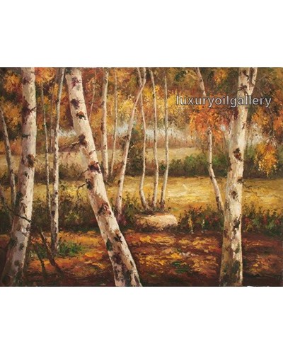 ציור שמן בתוך היער